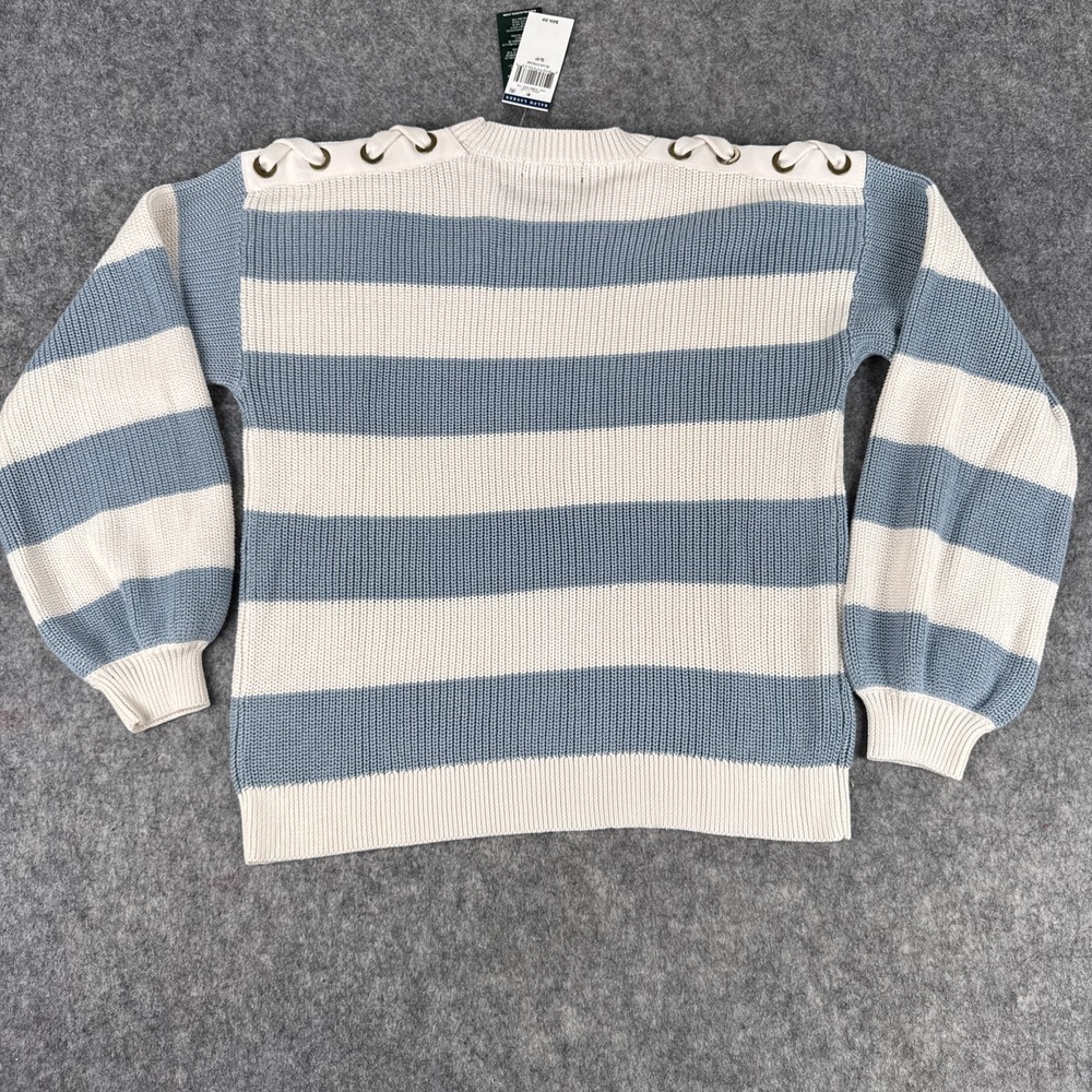 Lauren Ralph Lauren Sweater Womens Small Striped Pullover Nautical Preppy Classi - Picture 7 of 14